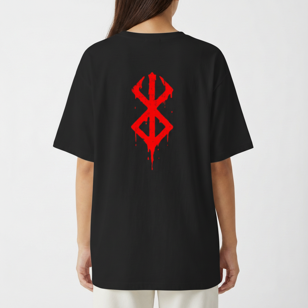 "Camiseta Marca do Sacrifício Bersek" Camiseta Oversized Básica