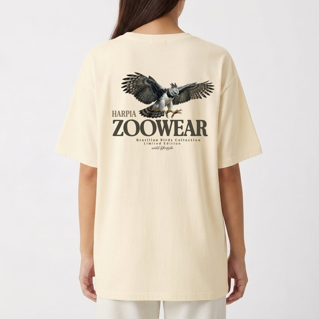 "Brazilian Birds Collection - Harpia" Camiseta Oversized Básica