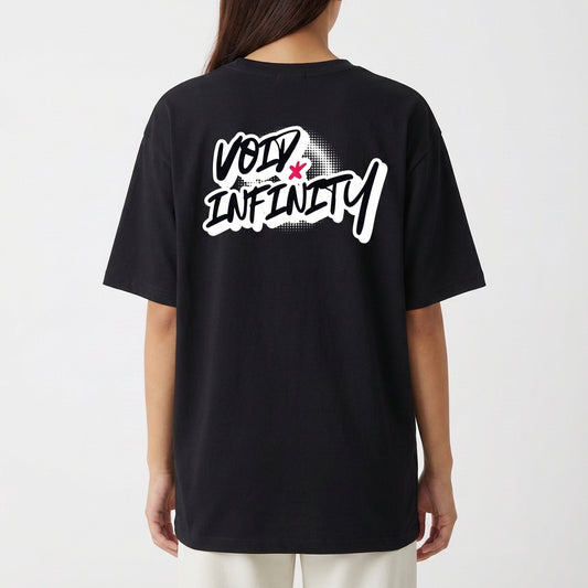 "Void Infinity - Expressive Competitive Script - Camiseta Oversized" Camiseta Oversized Básica