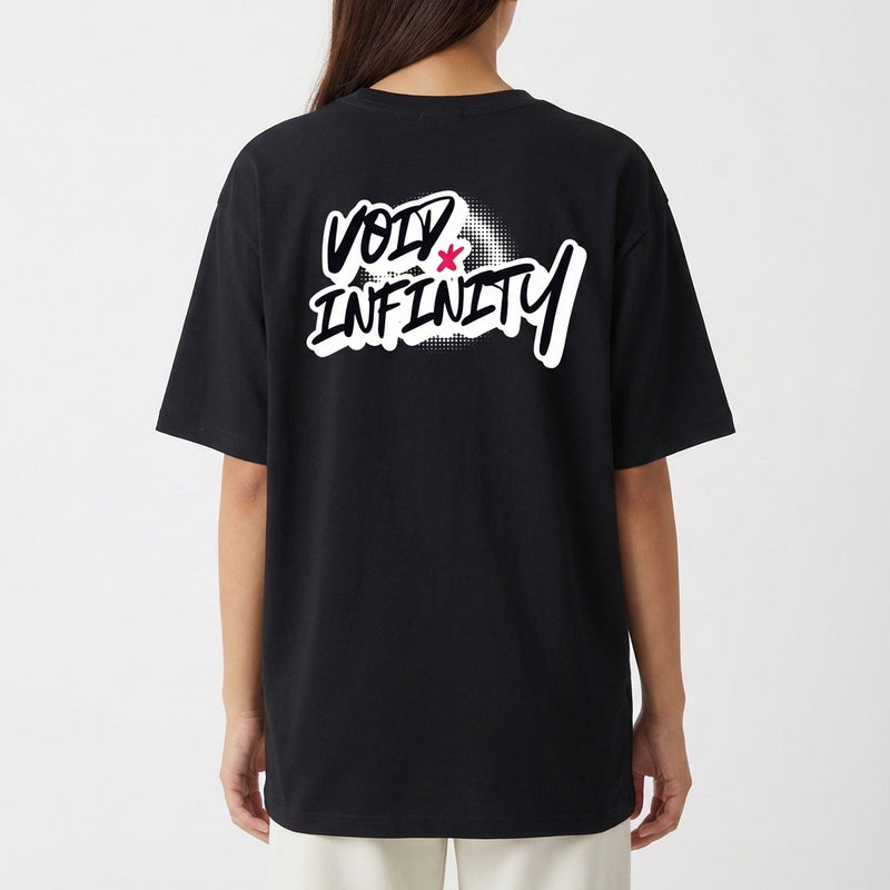 "Void Infinity - Expressive Competitive Script - Camiseta Oversized" Camiseta Oversized Básica