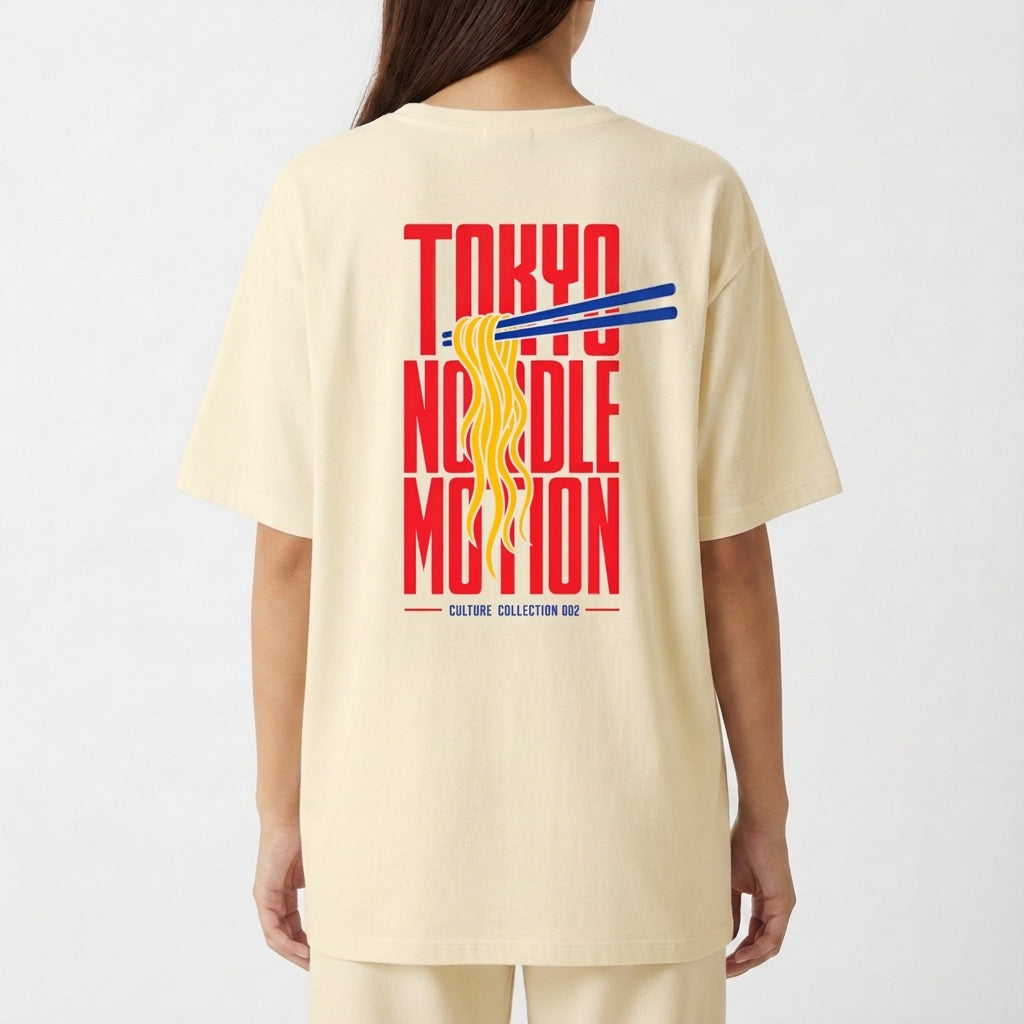 "Camiseta Over -  Culture 002 - Tokyo Noodle Motion" Camiseta Oversized Básica