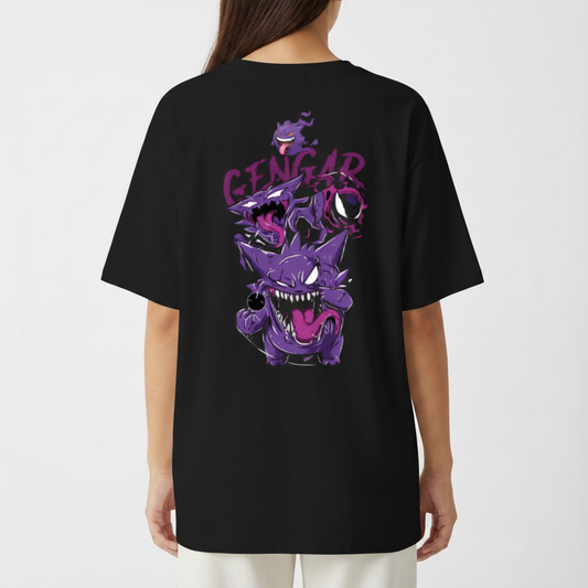 "Camiseta Gengar Evolution Oversized" Camiseta Oversized Básica