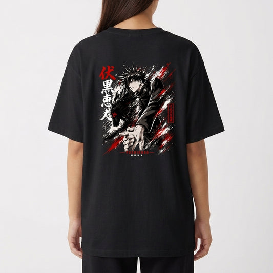 "Domain Expansion - Fushiguro" Camiseta Oversized Básica
