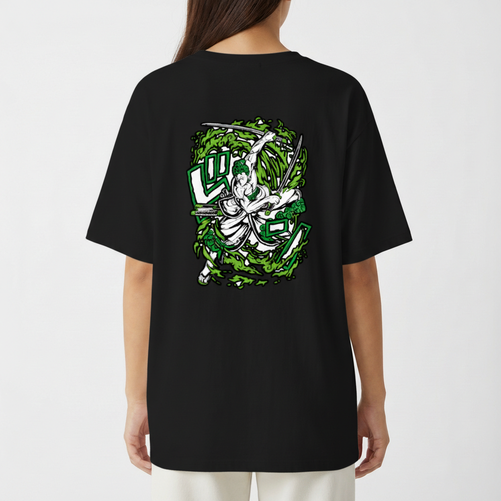 "Camiseta Zoro Oversized" Camiseta Oversized Básica