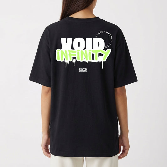 "Void Infinity - Street Dominance Typography - Camiseta Oversized" Camiseta Oversized Básica