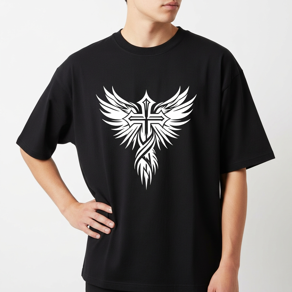 "Oversized LUNOVA - Fé, Foco e Conquista" Camiseta Oversized Básica