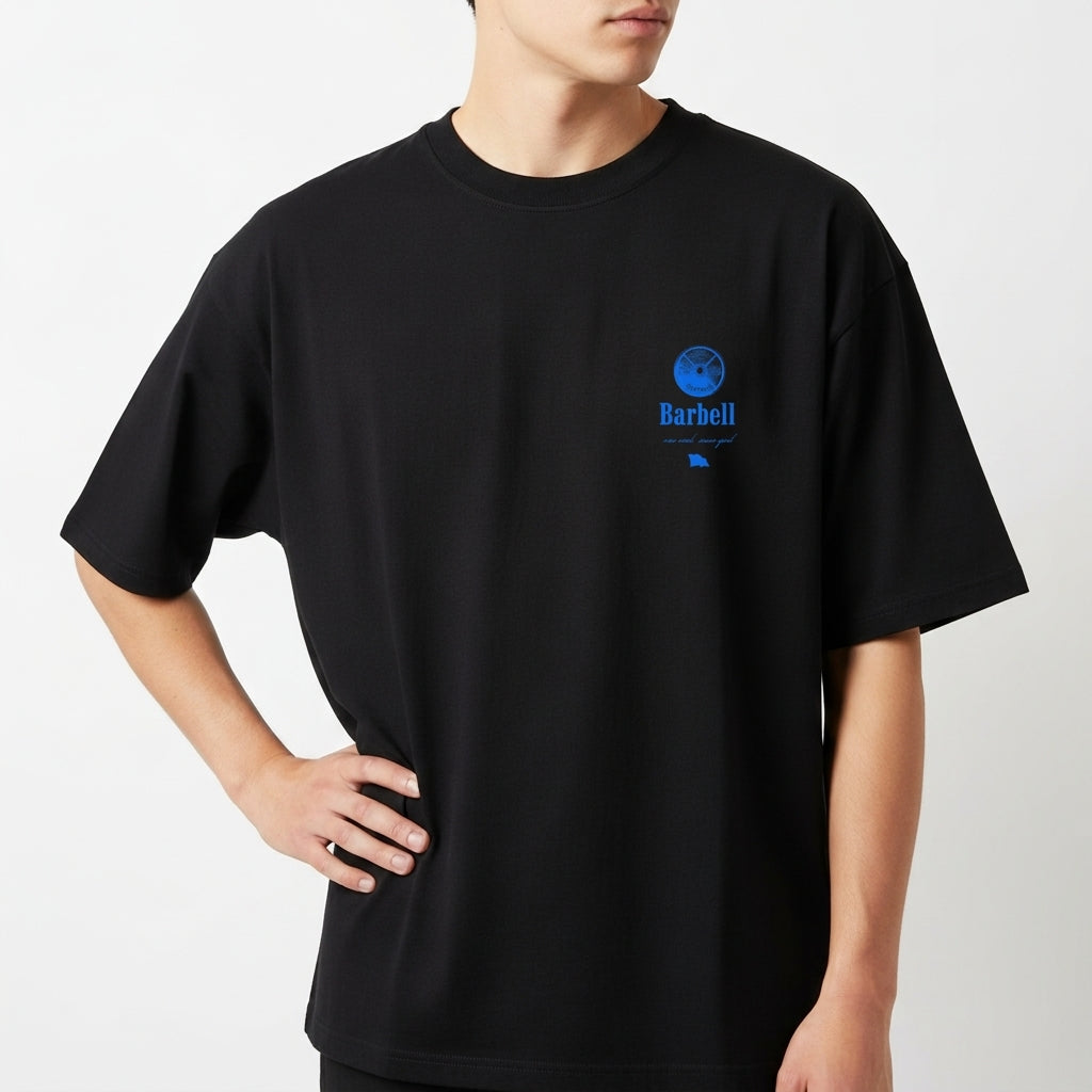 "BN FLAG PRETO/AZUL" Camiseta Oversized Básica