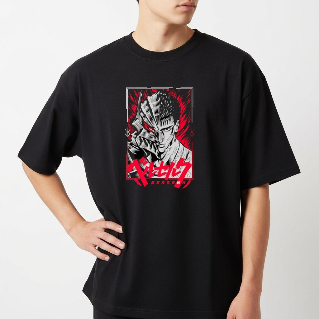 "GUTS BERSERK OVERSIZED" Camiseta Oversized Básica