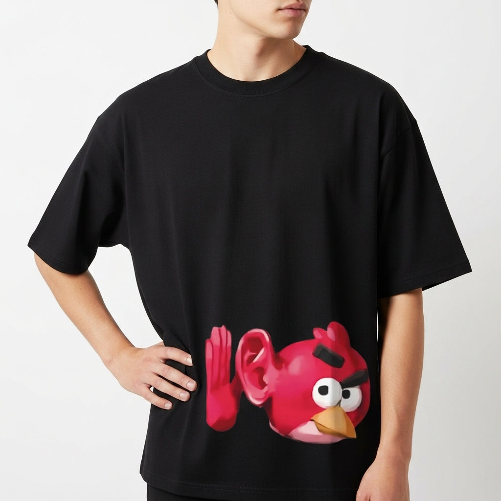 "ATTENTIVE" Camiseta Oversized Básica
