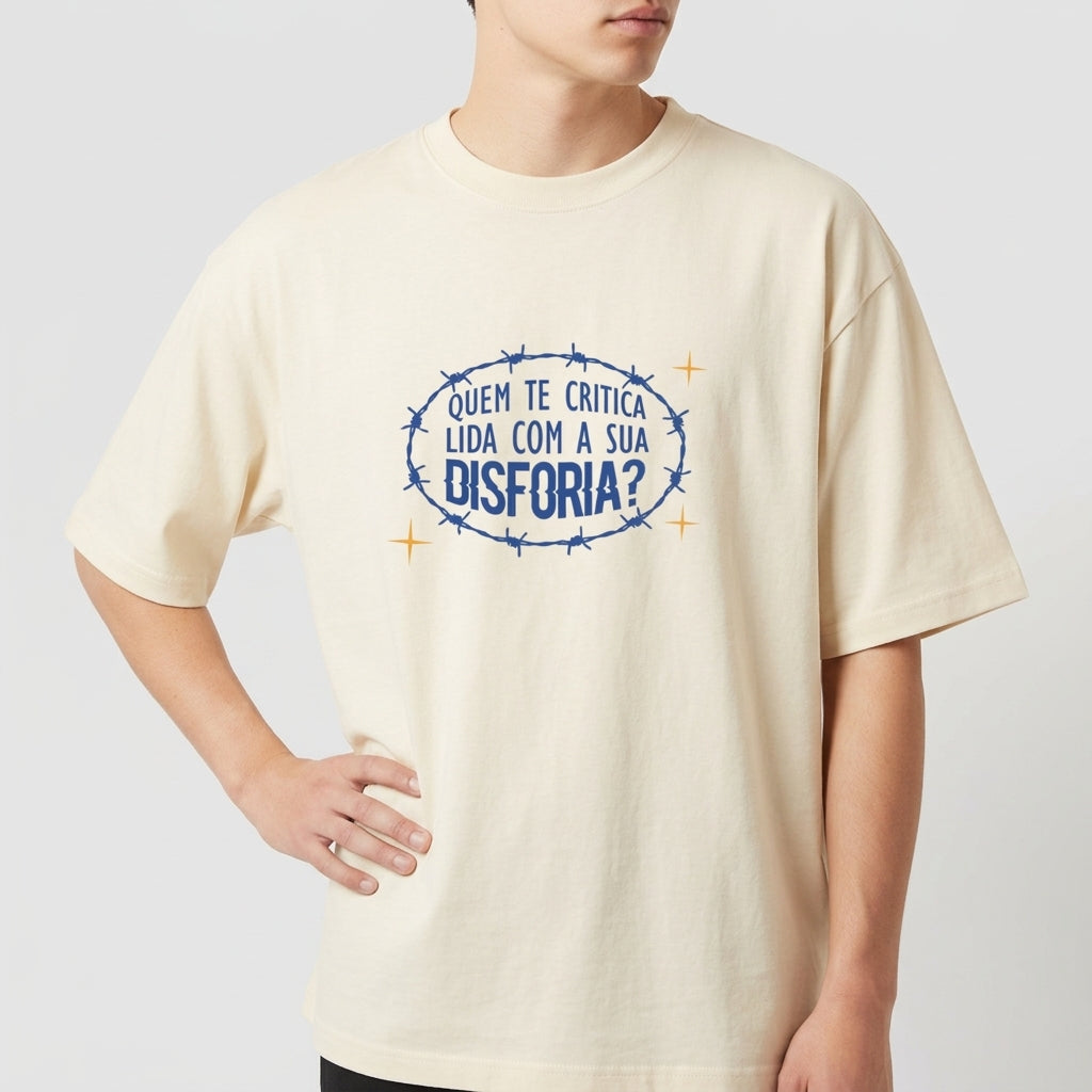 "Quem te Critica ?" Camiseta Oversized Básica