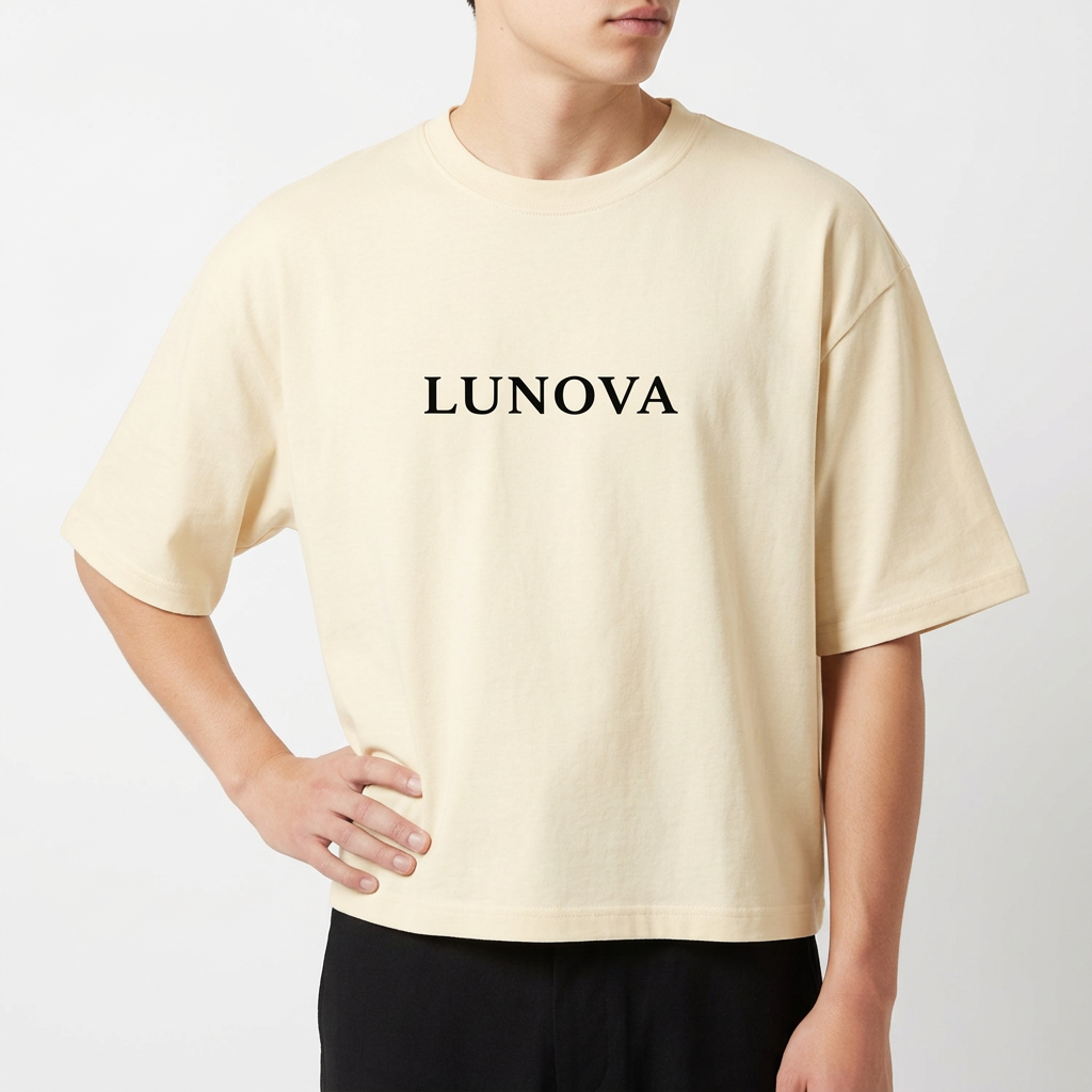 "LUNOVA - ANJO Silent Angel" Camiseta Oversized Básica