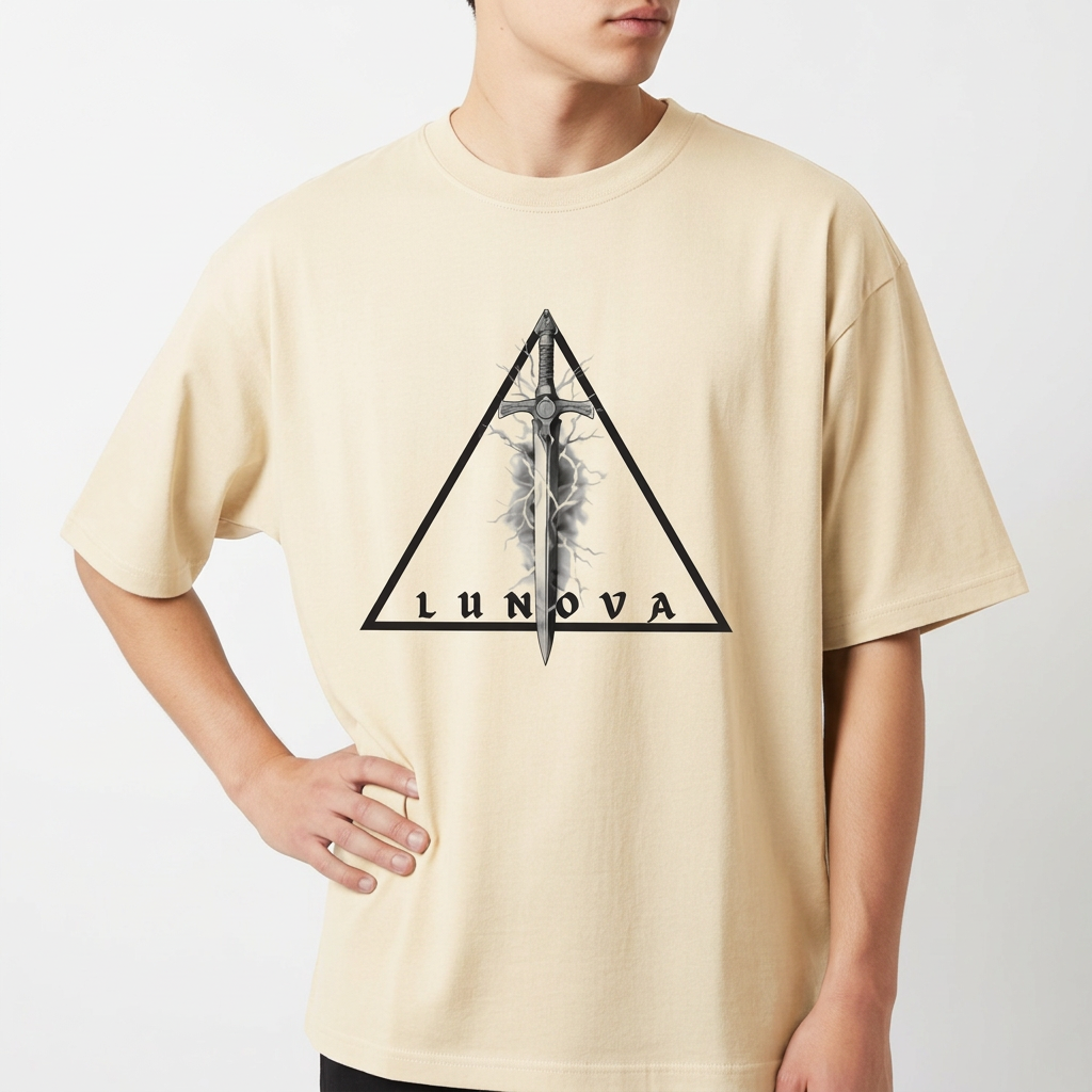 "LUNOVA - Invictus" Camiseta Oversized Básica