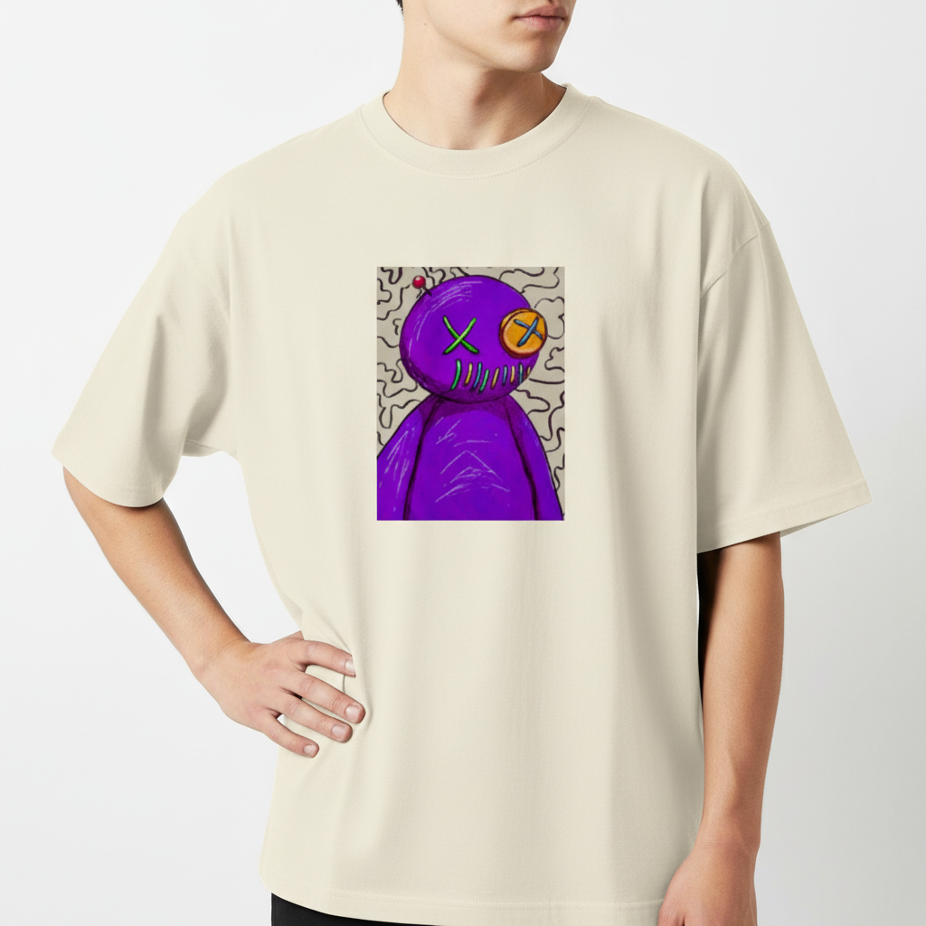 "Camiseta Oversized Boneco de Voodoo" Camiseta Oversized Básica