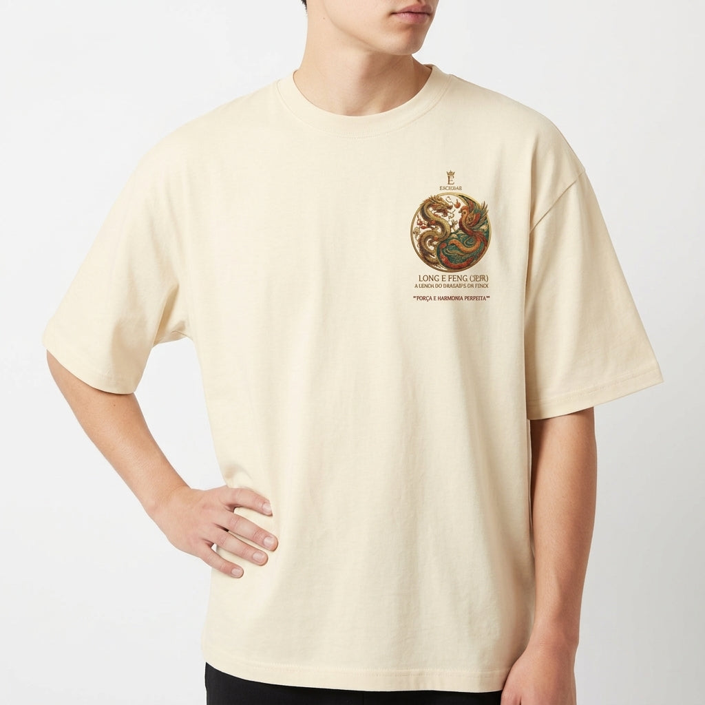 "Long & Feng – Unidos pelo Destino" Camiseta Oversized Básica