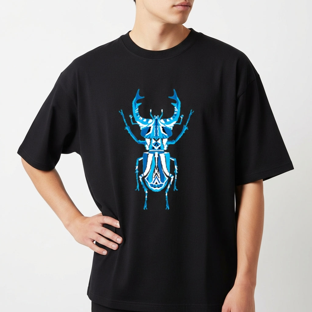 "Camiseta Besouro Independente - Stag Azul" Camiseta Oversized Básica