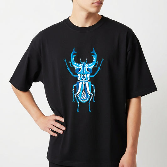"Camiseta Besouro Independente - Stag Azul" Camiseta Oversized Básica