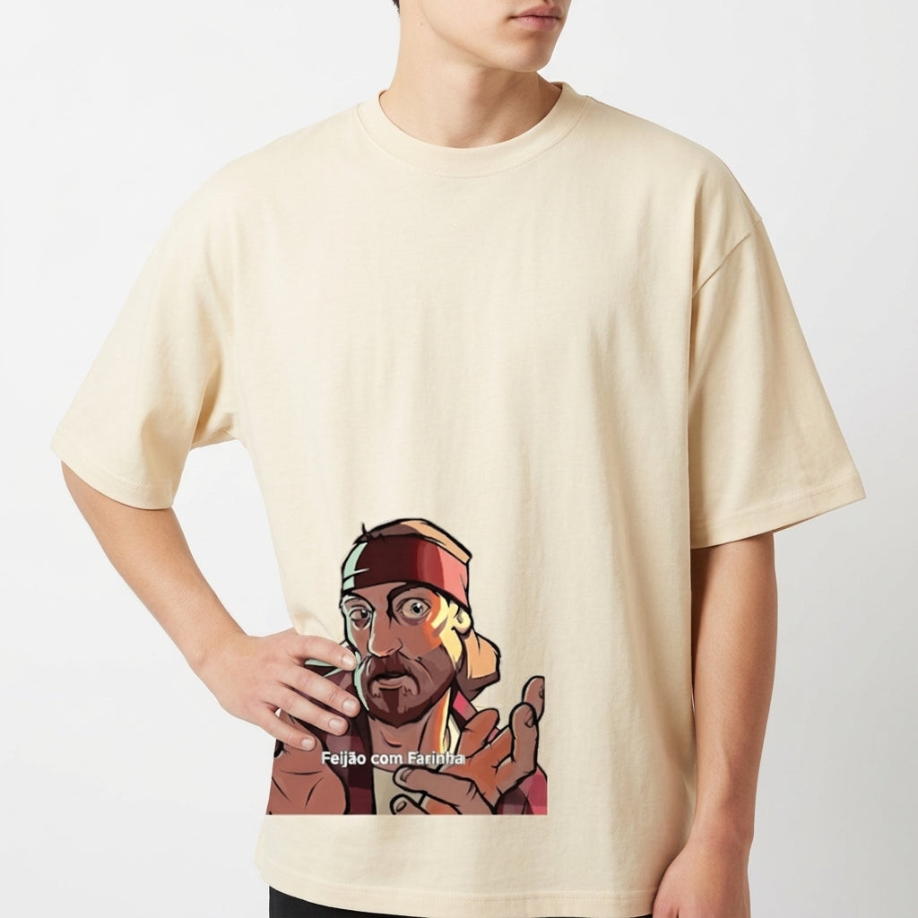 "FEIJÃO COM FARINHA" Camiseta Oversized Básica