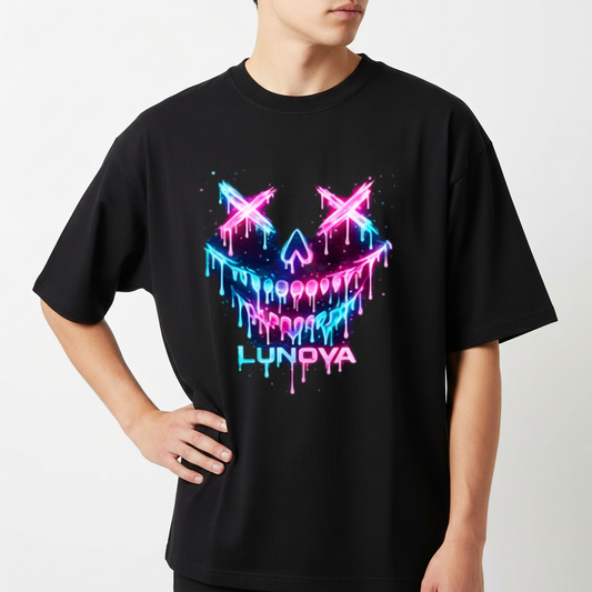 "LUNOVA-Neón Monster" Camiseta Oversized Básica