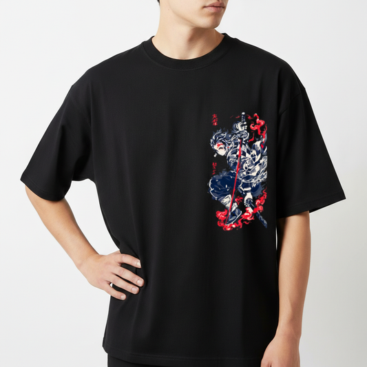 "Camiseta Tanjiro Oversized" Camiseta Oversized Básica