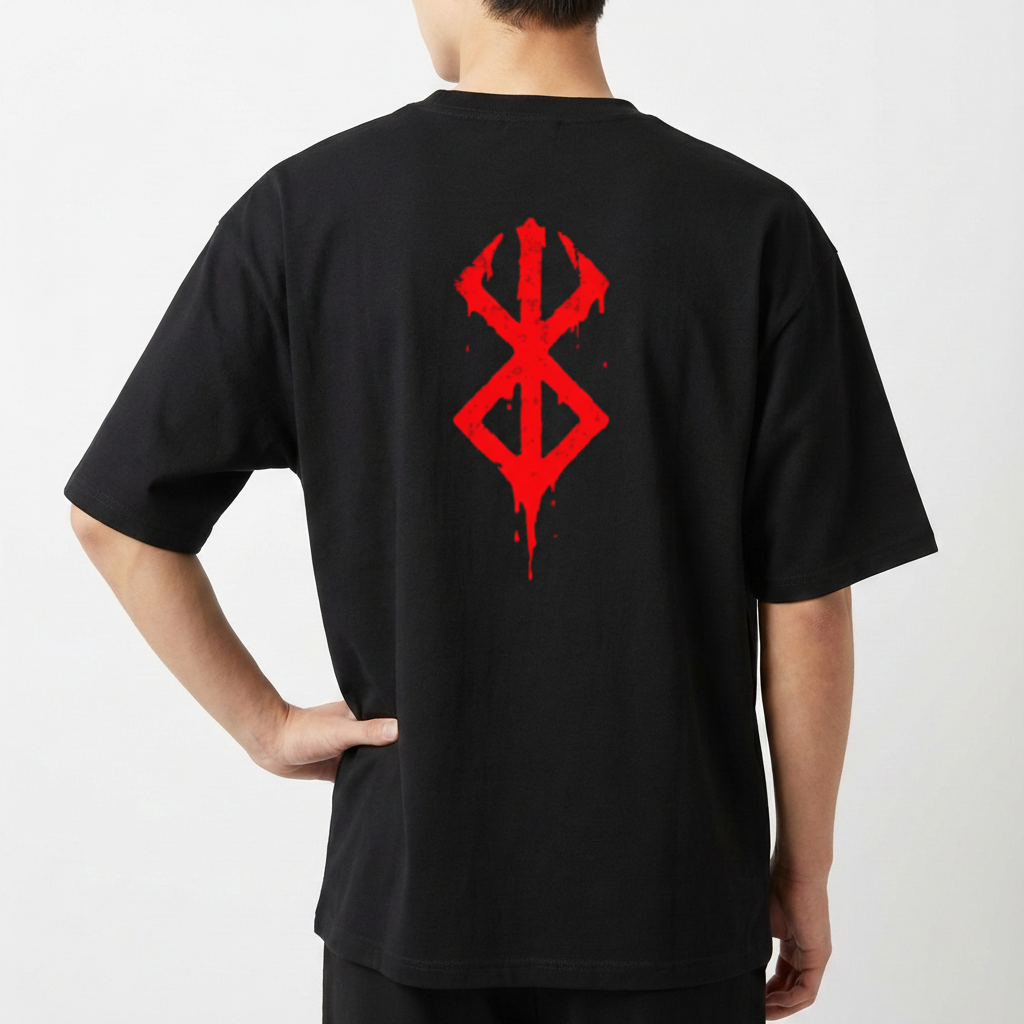 "Camiseta Marca do Sacrifício Bersek" Camiseta Oversized Básica