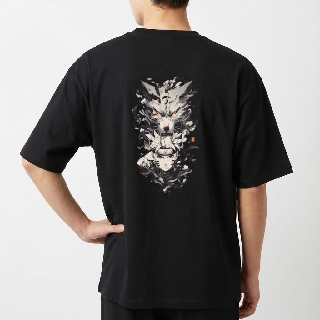 "Camiseta Naruto Oversized" Camiseta Oversized Básica