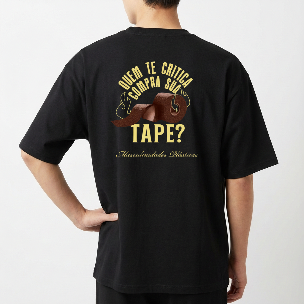"TAPE- verso" Camiseta Oversized Básica