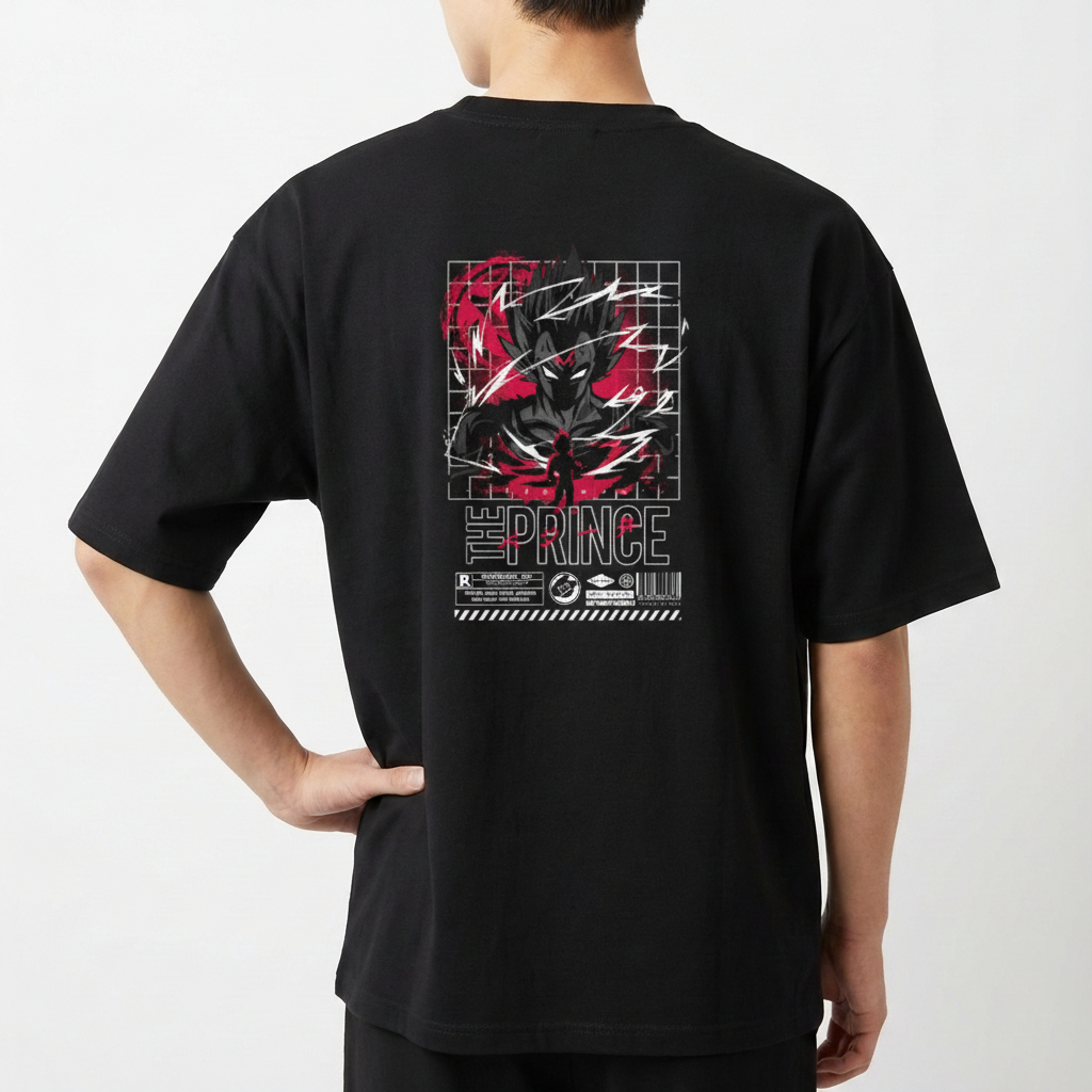 "Camiseta Vegeta The Prince Oversized" Camiseta Oversized Básica