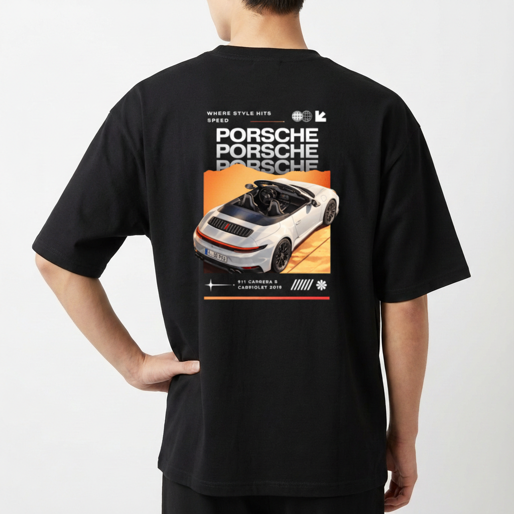 "Porsche 911 - Camiseta Oversized Básica" Camiseta Oversized Básica