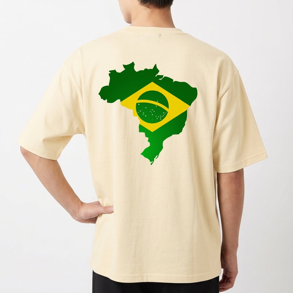 "Camiseta Oversized - Acorda Brasil" Camiseta Oversized Básica