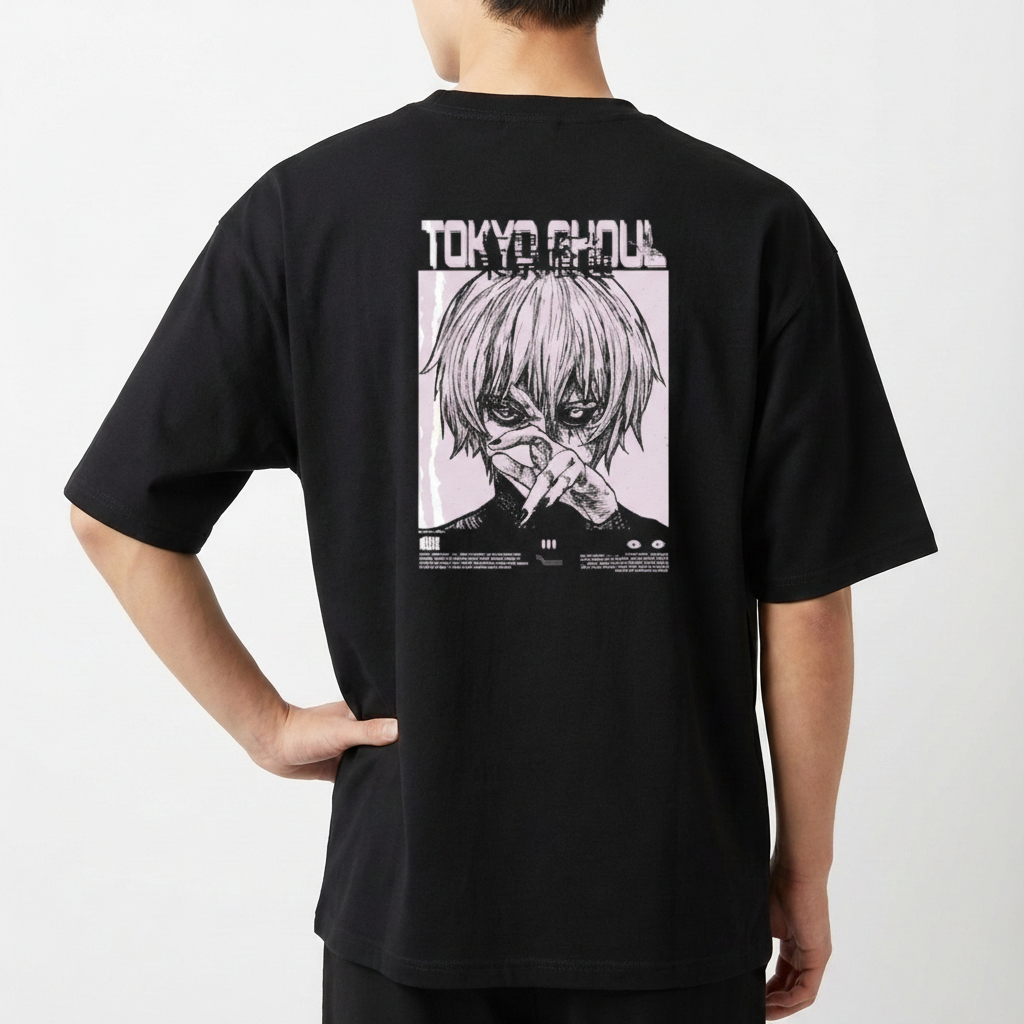 "Camiseta Kaneki Tokyo Oversized" Camiseta Oversized Básica
