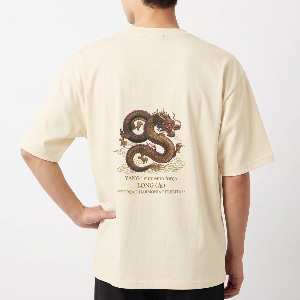 "Long & Feng – Unidos pelo Destino" Camiseta Oversized Básica