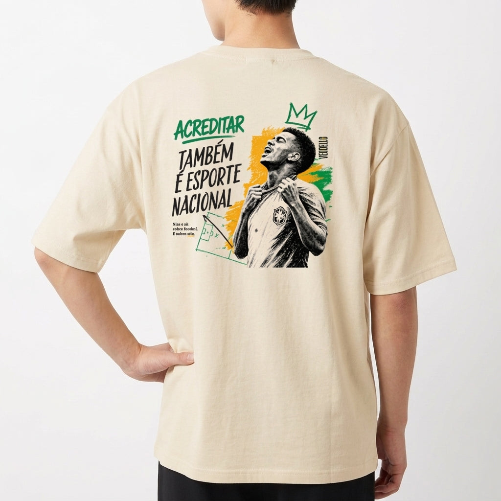 "Acreditar" Camiseta Oversized Básica