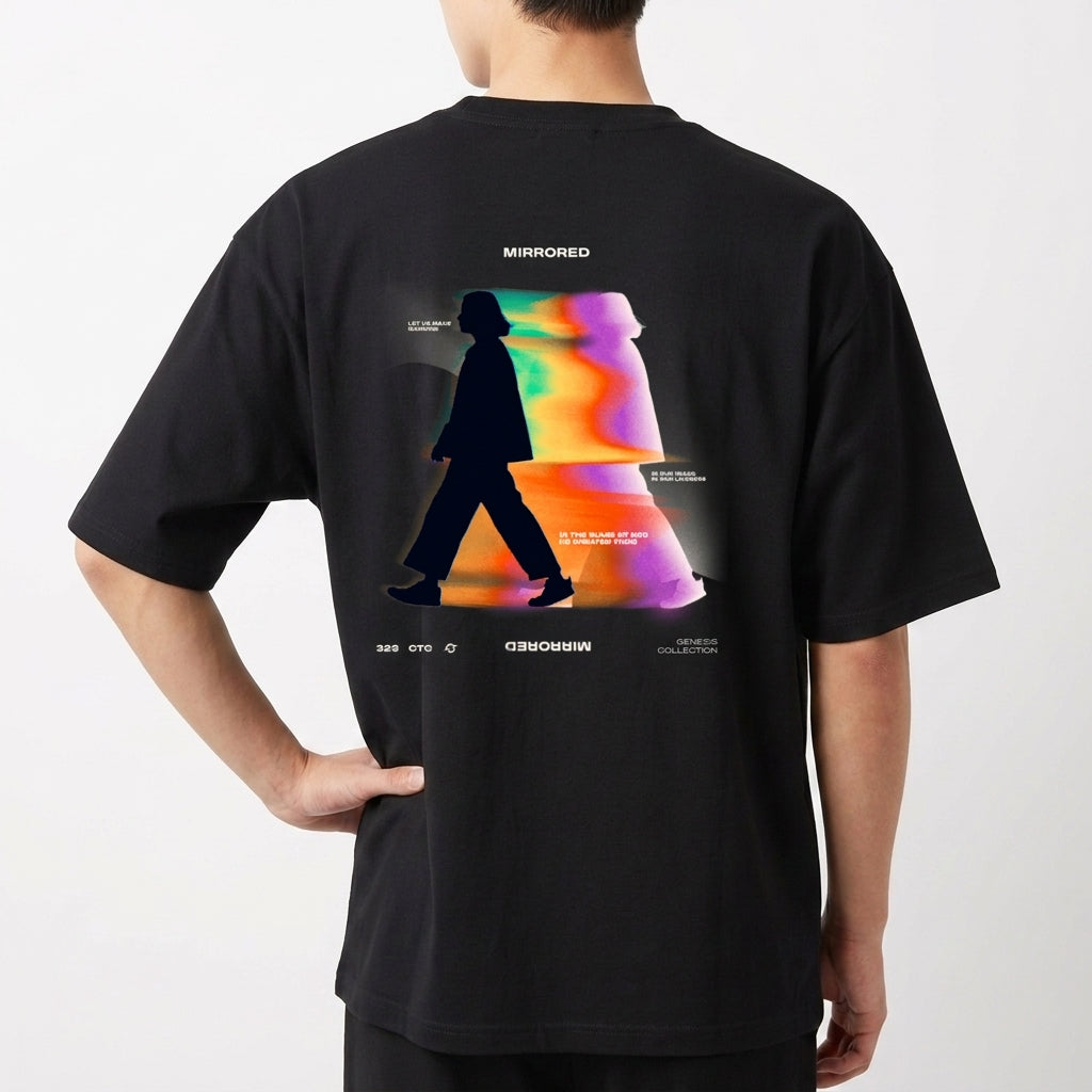 "Camiseta Mirrored" Camiseta Oversized Básica