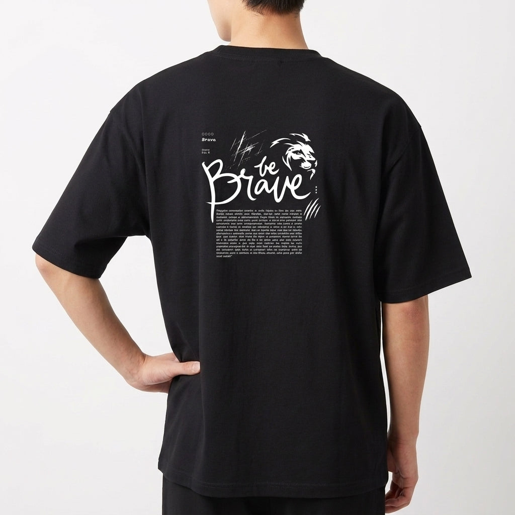 "Camiseta Oversized | Be Brave" Camiseta Oversized Básica