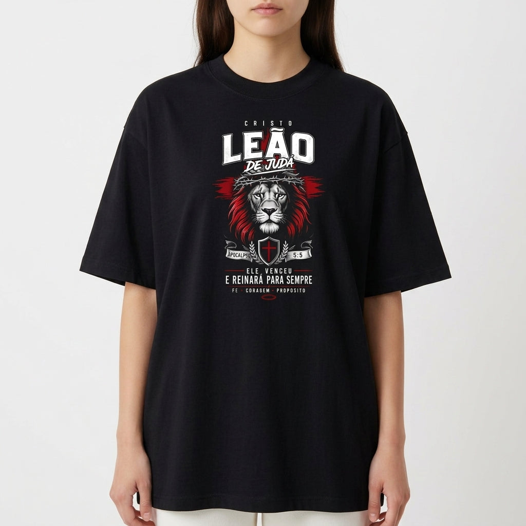 "CAMISETA LEÃO DE JUDÁ 2" Camiseta Oversized Premium
