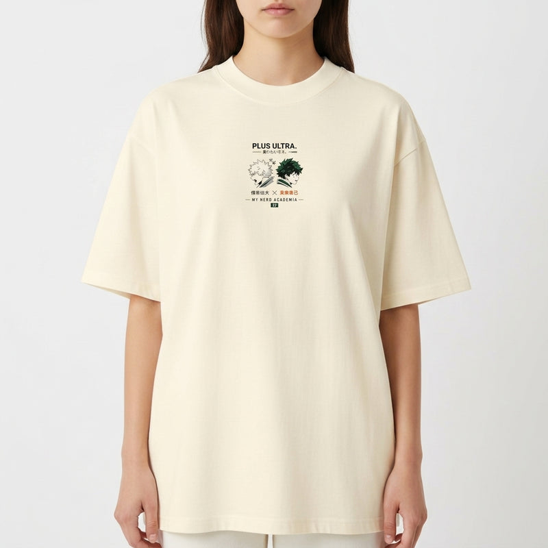 "Deku X Bakugo" Oversized Premium 96% algodão 4% Elastano