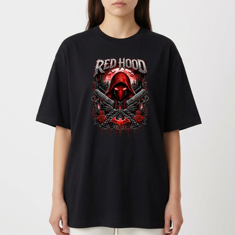 "Camisa Red Hood" Camiseta Oversized Premium