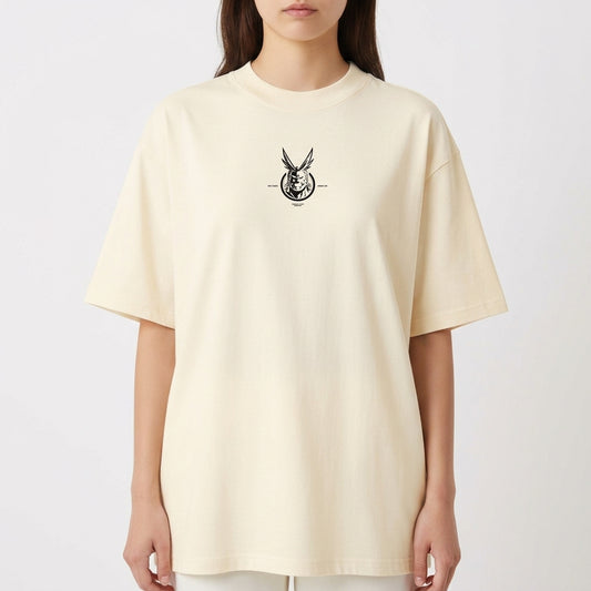 "All Might Peace Symbol" Oversized Premium 96% algodão 4% Elastano