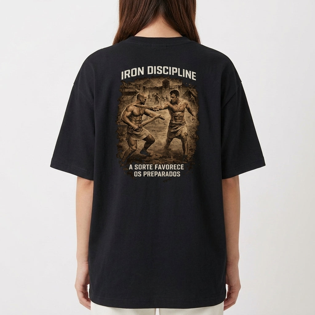 "Camiseta Oversized Premium "A SORTE FAVORECE OS PREPARADOS"" Camiseta Oversized Premium
