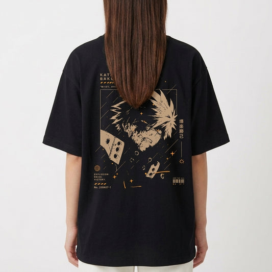 "Katsuki Bakugo Oversized Premium" Oversized Premium 96% algodão 4% Elastano