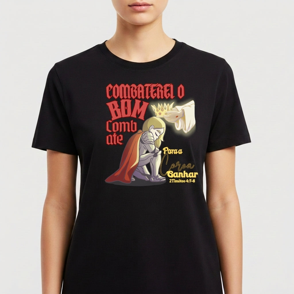 "CAMISETA COMBATEREI O BOM COMBATE" Camiseta Premium Unissex