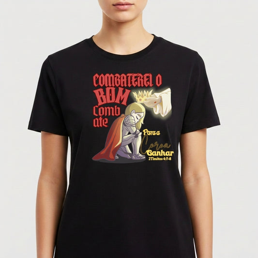 "CAMISETA COMBATEREI O BOM COMBATE" Camiseta Premium Unissex