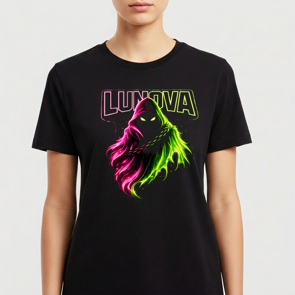 "LUNOVA-Neón Phantom" Camiseta Premium Unissex