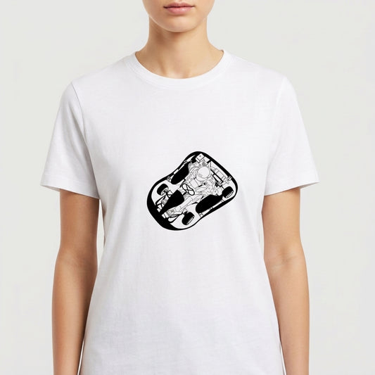 "Camiseta Branca Kart - Ranmi Race Store" Camiseta Premium Unissex