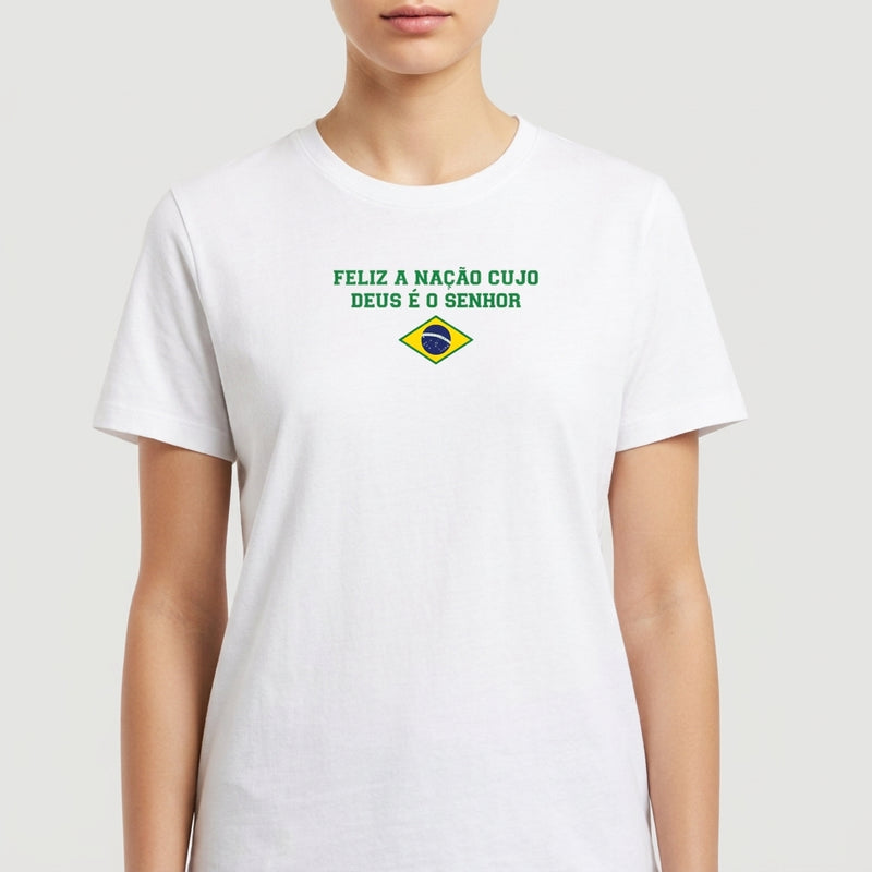 "College Branca" Camiseta Premium Unissex