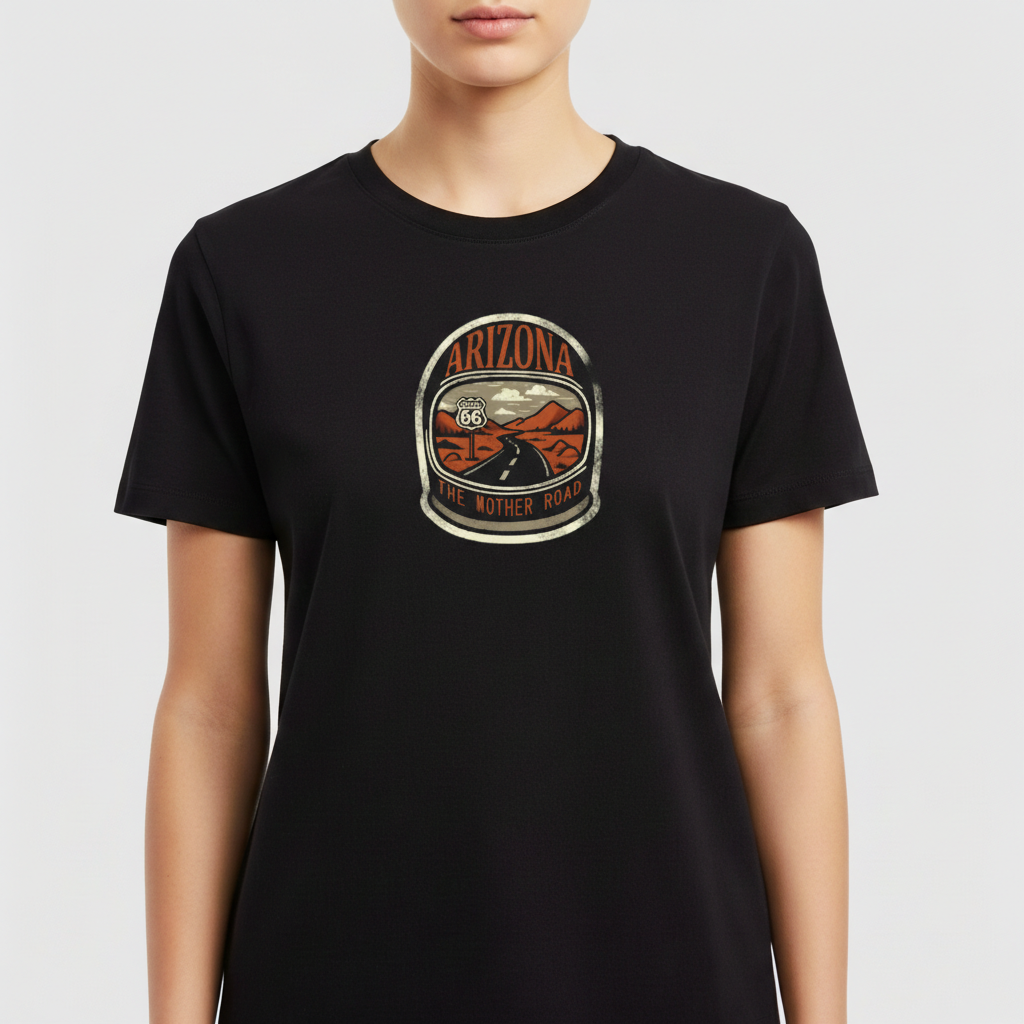 "Camiseta Premium - Capacete & Rota 66" Camiseta Premium Unissex