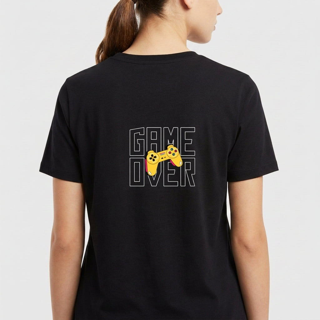 "Camiseta Unissex Estampada "game over"" Camiseta Premium Unissex