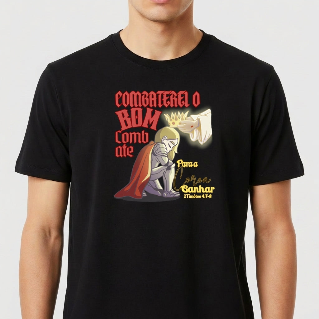 "CAMISETA COMBATEREI O BOM COMBATE" Camiseta Premium Unissex