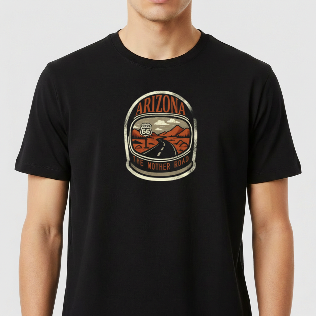 "Camiseta Premium - Capacete & Rota 66" Camiseta Premium Unissex